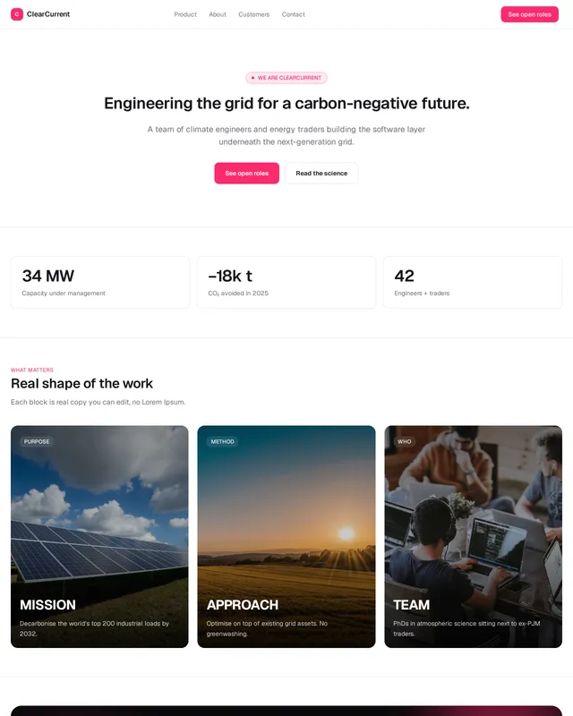 ClearCurrent — Climate Engineering template preview